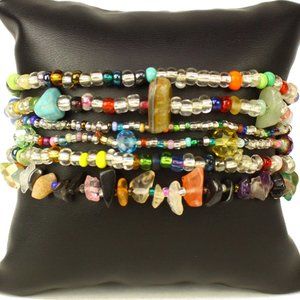 Czech Glass Bead CRYSTAL MULTI-COLOR Bracelet